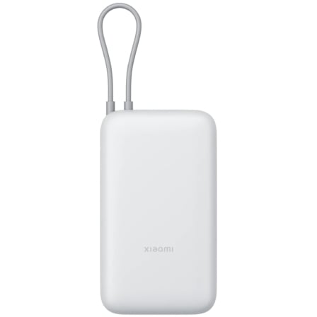 Powerbank 20000mAh Xiaomi Power Bank Integrated Cable/ 22.5W/ Blanco/ Incluye Cable USB Tipo-C