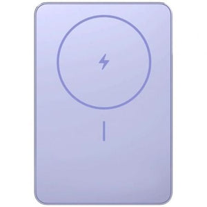 Powerbank 5000mAh Xiaomi Super Slim Magnetic Power Bank 5000/ Wireless/ Púrpura/ Incluye Cable USB Tipo-C