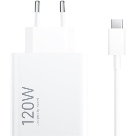 Cargador de Pared Xiaomi 120W HyperCharge Combo (Type-A)/ 1xUSB + Cable USB Tipo-C/ 120W