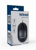 MUS-U-01 ratón Ambidextro USB tipo A Óptico 1000 DPI