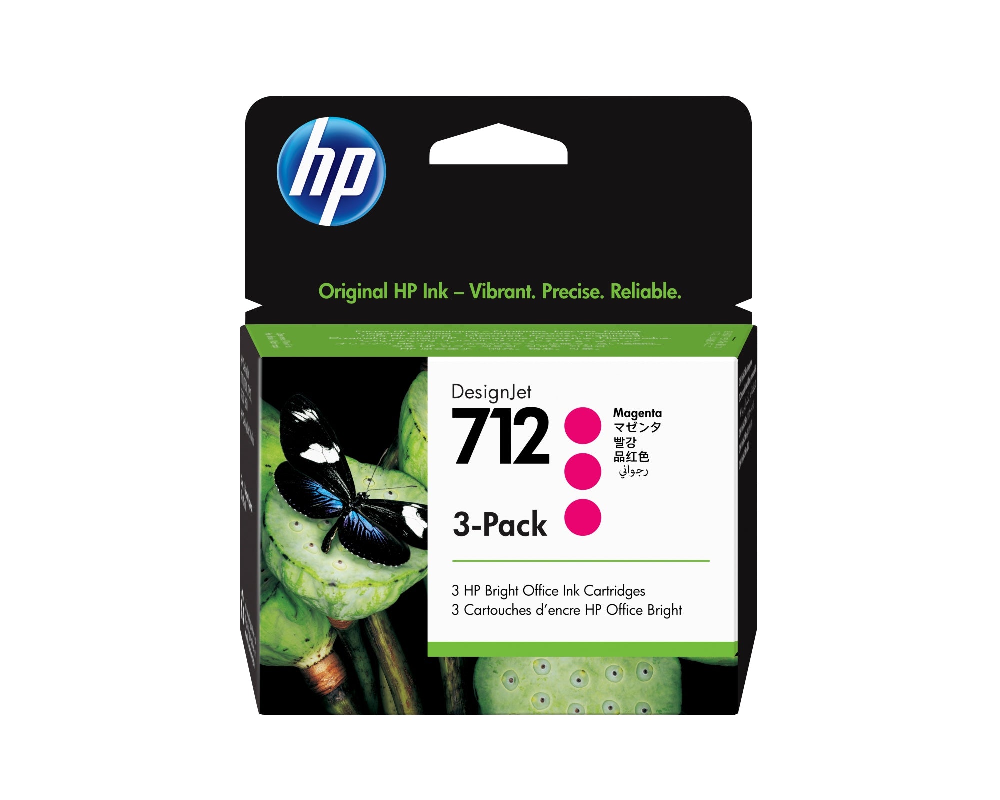 Paquete de 3 cartuchos de Tinta DesignJet 712 magenta de 29 ml