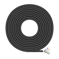Cable de Red Exterior Impermeable RJ45 Cat.6 FTP Rigido AWG24, Negro, 100M