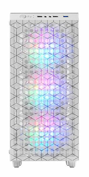 MC-MAG, Caja Gaming ATX, Ventana Lateral Completa Cristal Templado, Doble Rejilla Magnética Antipolvo Frontal + Superior, 3x Ventiladores FRGB 120mm, Refrigeración Líquida 360mm, Blanco