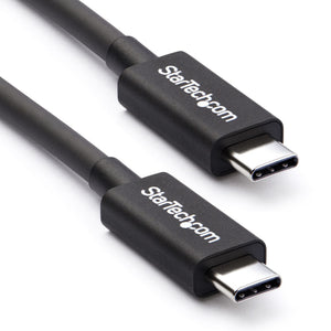 Cable Thunderbolt 3 Pasivo de 50cm - 40Gbps - PD 100W - Vídeo 4K/5K - Cable Thunderbolt - Certificado Thunderbolt - Compatible con USB4 / Modo Alt DP - Thunderbolt 4 - USB 3.2 - USB-C