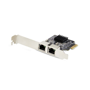 Tarjeta de Red PCI Express de 2 Puertos Gigabit - Adaptador Ethernet PCIe RJ45 - 10/100/1000Mbps - Tarjeta LAN - 2x Realtek RTL8111H - Windows y Linux - TAA