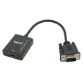 Adaptador VGA a HDMI + audio + microUSB
