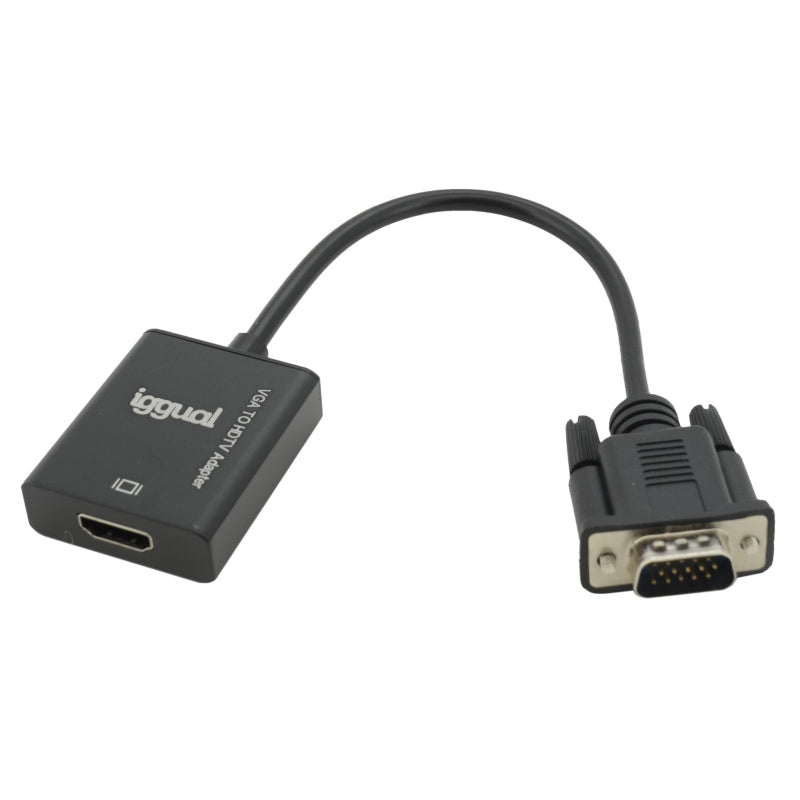 Adaptador VGA a HDMI + audio + microUSB