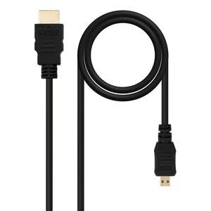 HDMI, 0.8m cable HDMI 0,8 m HDMI tipo A (Estándar) HDMI tipo D (Micro) Negro