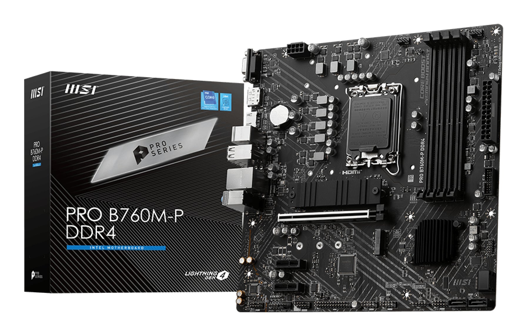 PRO B760M-P DDR4 placa base Intel B760 LGA 1700 micro ATX
