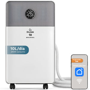 DH-10DT deshumidificador 2 L 42 dB Gris, Blanco