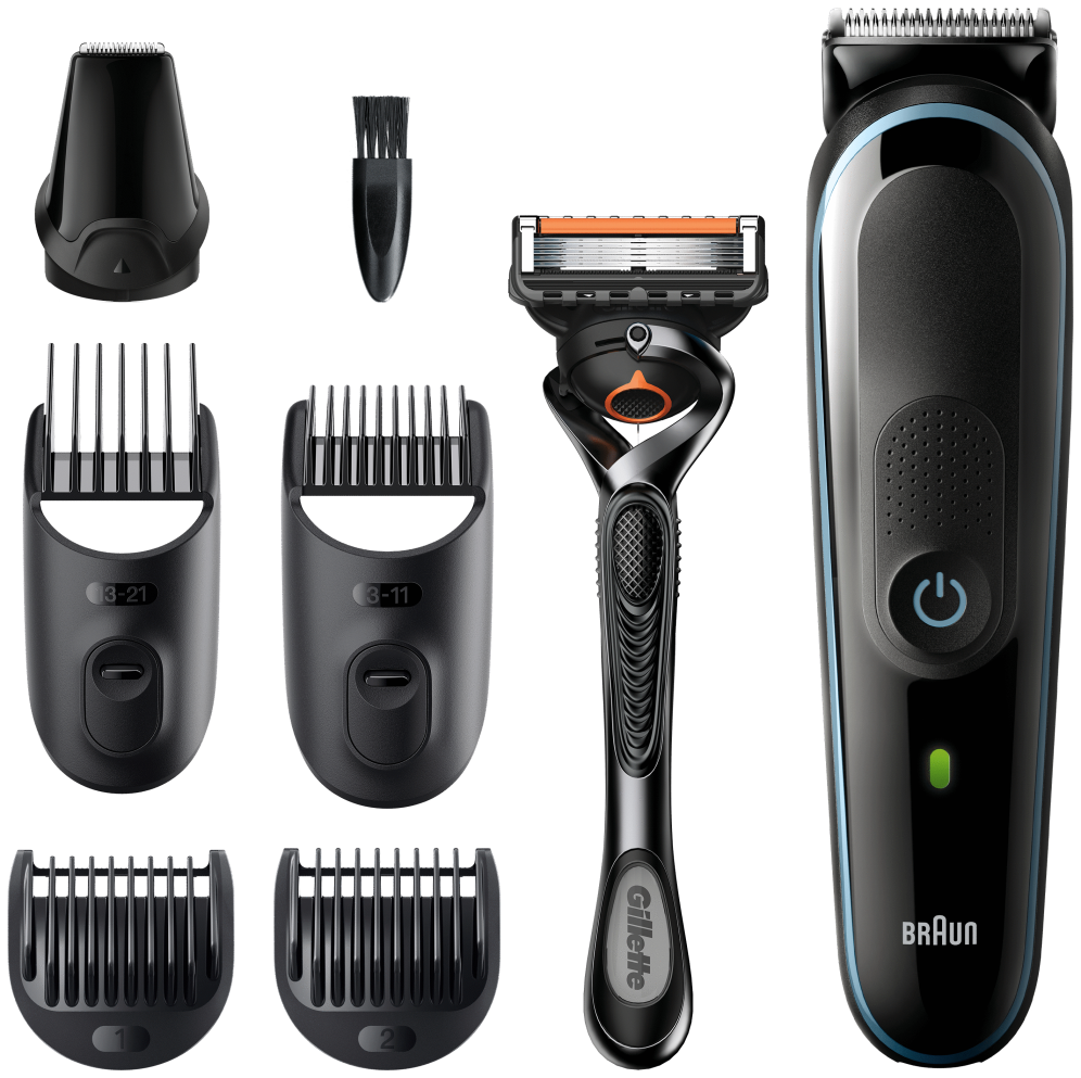 Braun All-in-one MGK5345 depiladora para la barba Batería 2,1 cm Negro, Azul