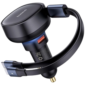 Baseus Enjoyment 60W - Cargador de coche 1xUSB-C 1xConector Lightning/USB-C