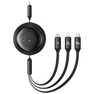Baseus Free2Draw Negro - Cable USB-C 3 en 1 USB-C/Lightning/Micro 1,1m