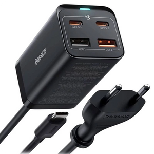 Baseus GaN3 Pro  Quick Charger 65W  2xUSB-A 2xUSB-C - Cargador