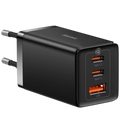 Baseus GaN5 Pro 65W - Cargador de pared 2xUSB-C 1xUSB-A Negro