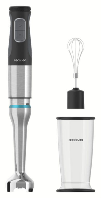Cecotec 03960 licuadora Batidora de inmersión 1200 W Negro, Acero inoxidable