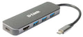 DUB-2333 base para portátil y replicador de puertos Alámbrico USB Tipo C Gris