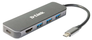 DUB-2333 base para portátil y replicador de puertos Alámbrico USB Tipo C Gris