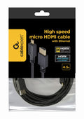 4.5m HDMI-M/micro HDMI-M cable HDMI 4,5 m HDMI tipo A (Estándar) HDMI tipo D (Micro) Negro