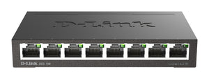 DGS-108 No administrado L2 Gigabit Ethernet (10/100/1000) Negro