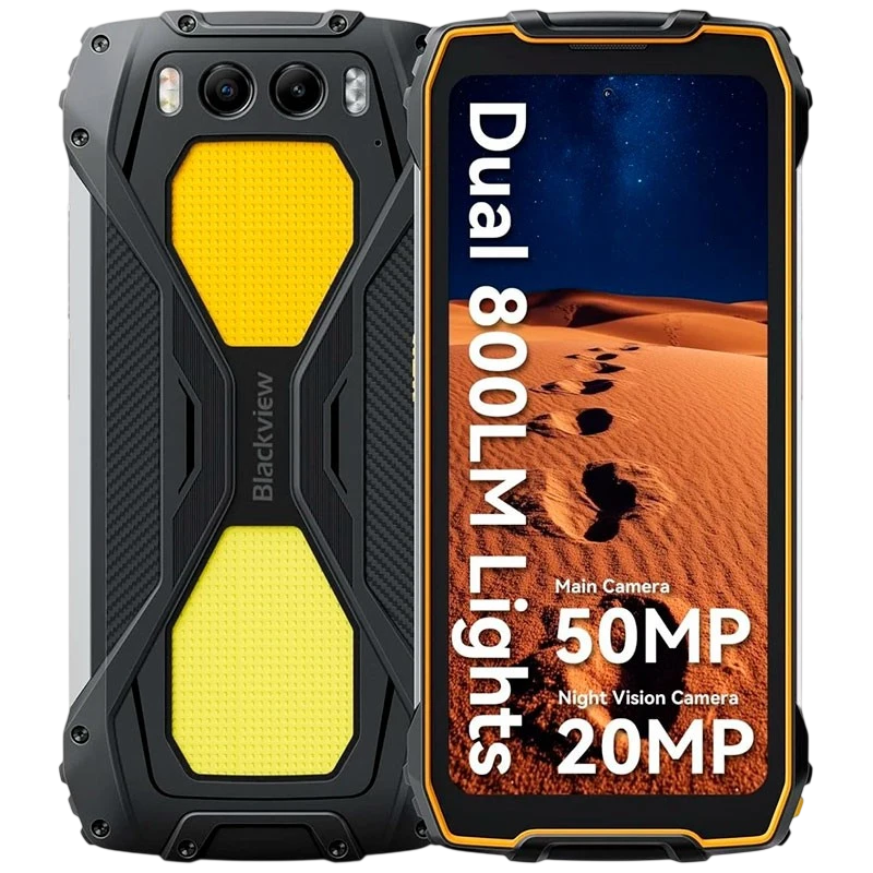 Blackview BV7300 6GB/256GB Naranja  - Teléfono Móvil Rugged con Luz de camping