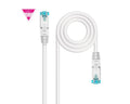 CABLE DE RED LATIGUILLO 600MHZ LSZH SFTP PIMF CAT7 AWG26 0.50 M BLANCO NANOCABLE