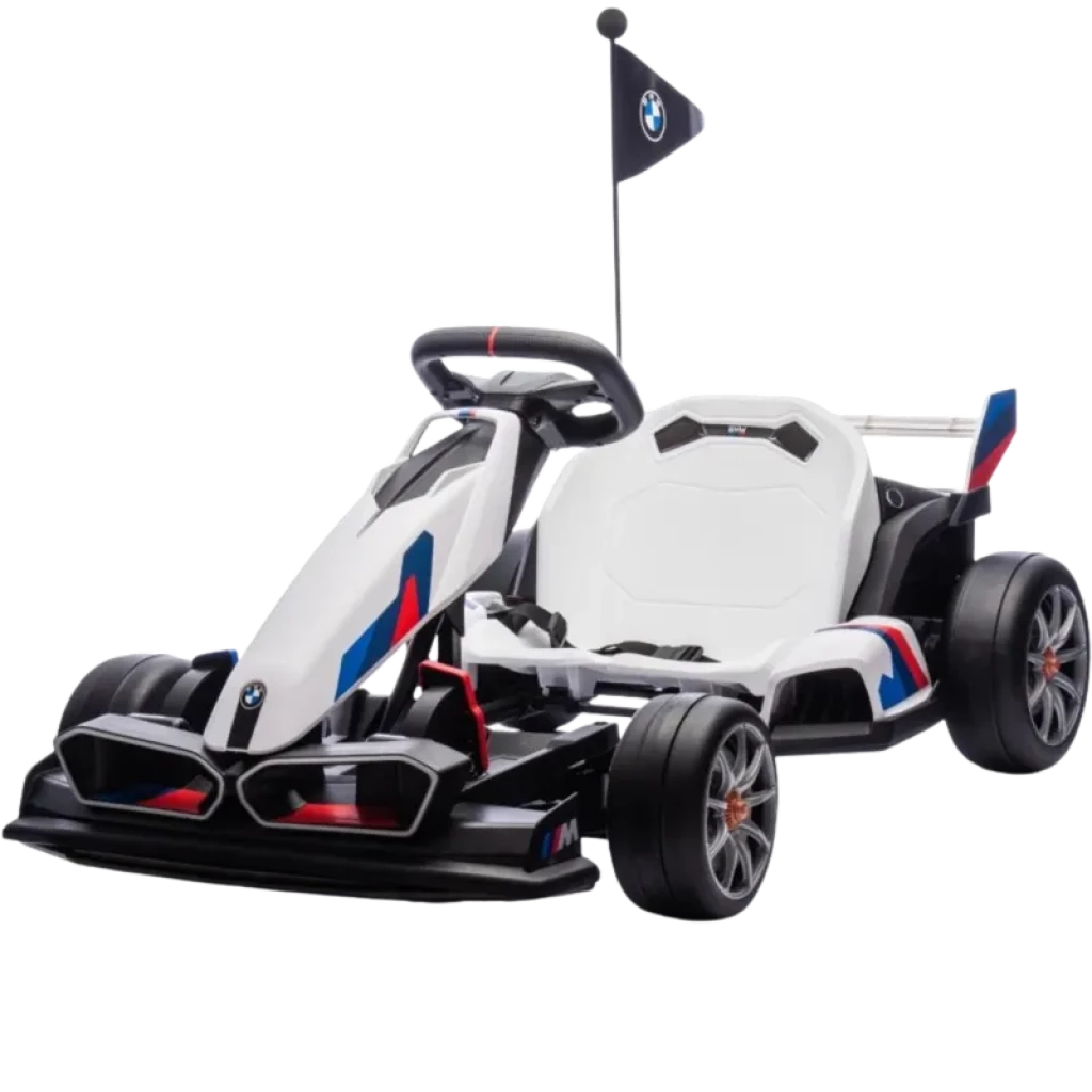 BMW Go Kart 24V Blanco -  Coche eléctrico para niños 