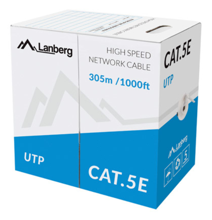 Lanberg LCU5-11CC-0305-S cable de red Gris 305 m Cat5e U/UTP (UTP)