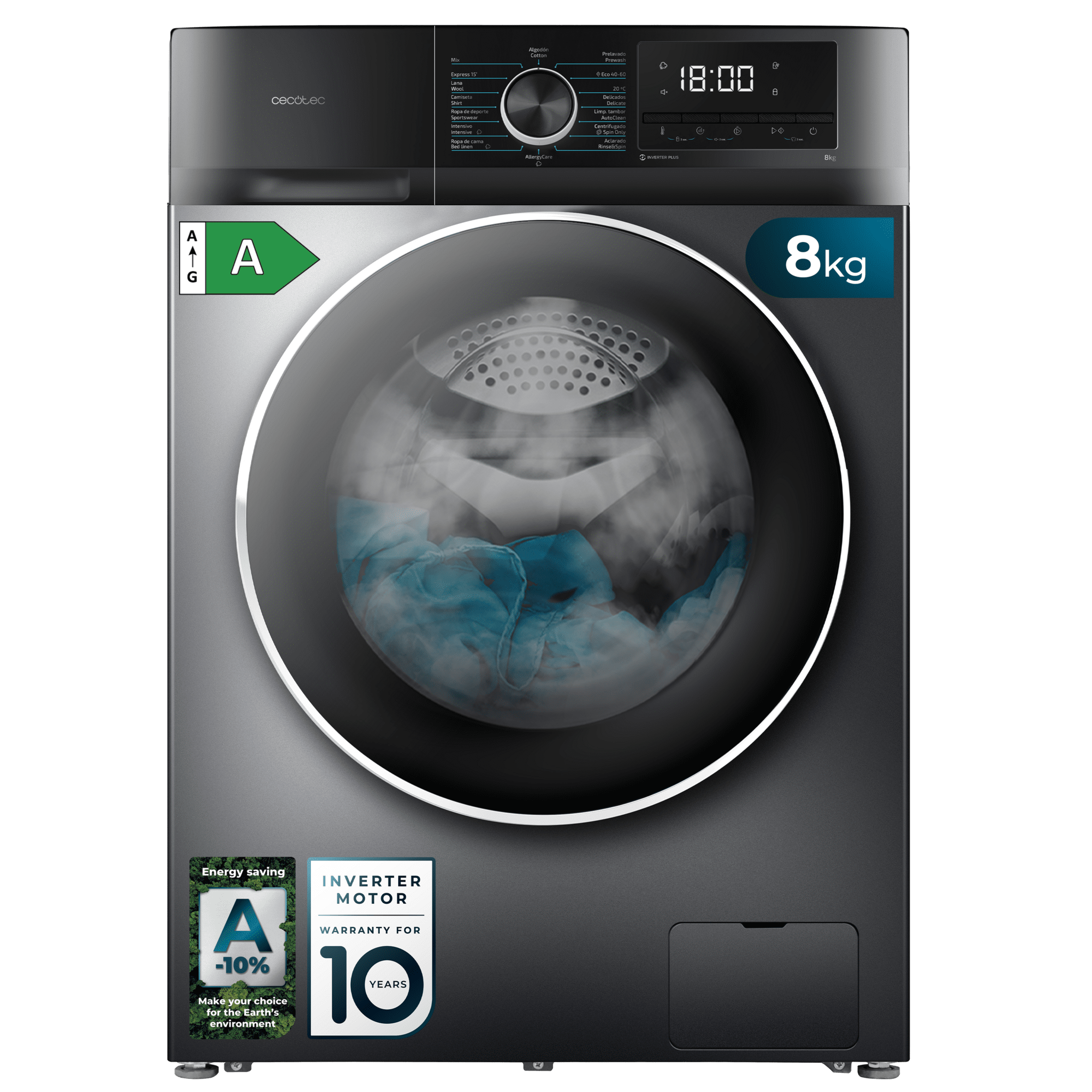 Lavadora Bolero DressCode 8500 Inverter Steel A