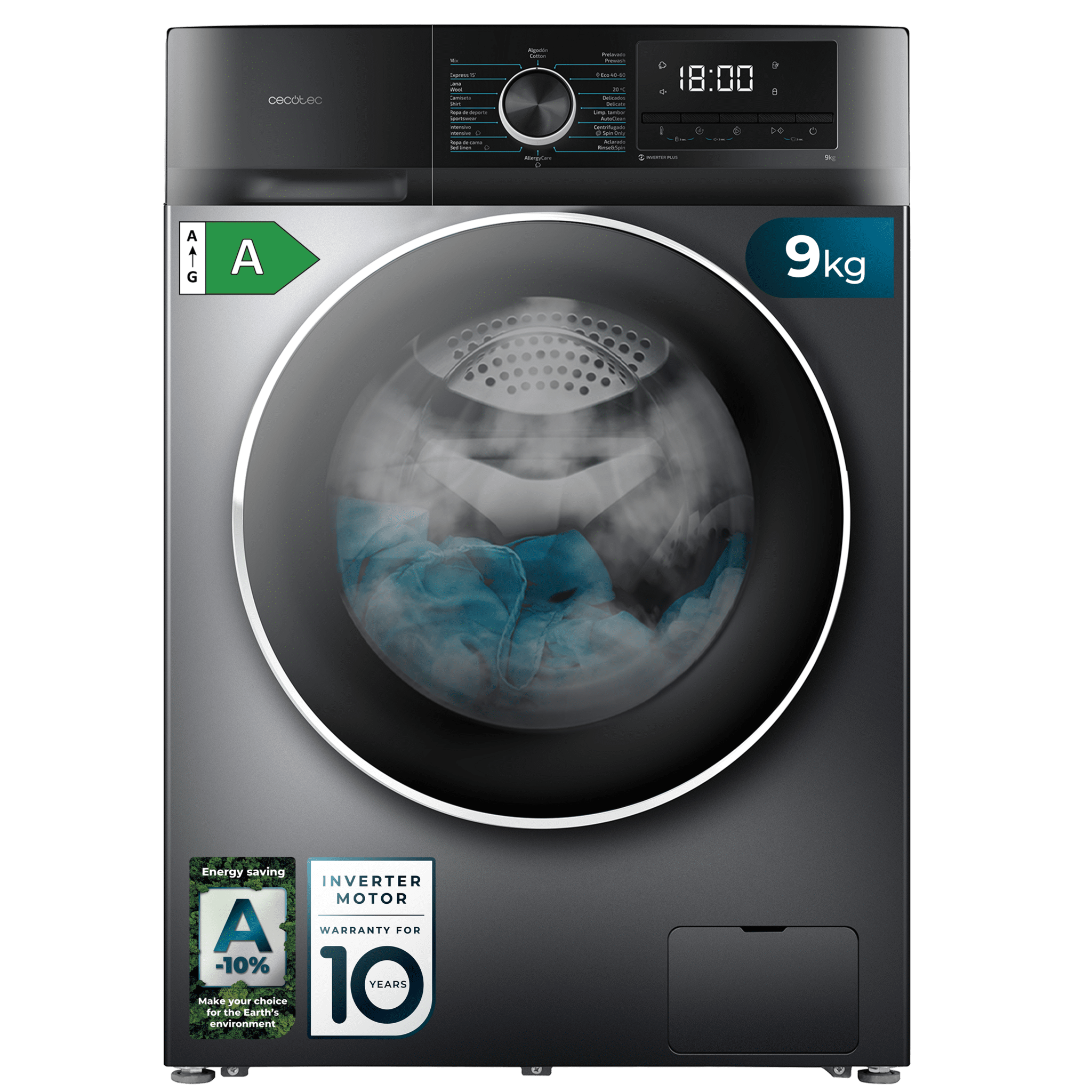 Lavadora Bolero DressCode 9500 Inverter Steel A