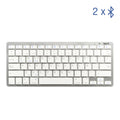 Teclado Bluetooth Slim TKL-BT plata 2 canal