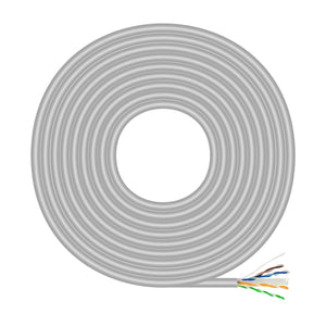 Cable de Red RJ45 Cat.6 UTP Rigido AWG23 CCA (Aleacion), Gris, 500m