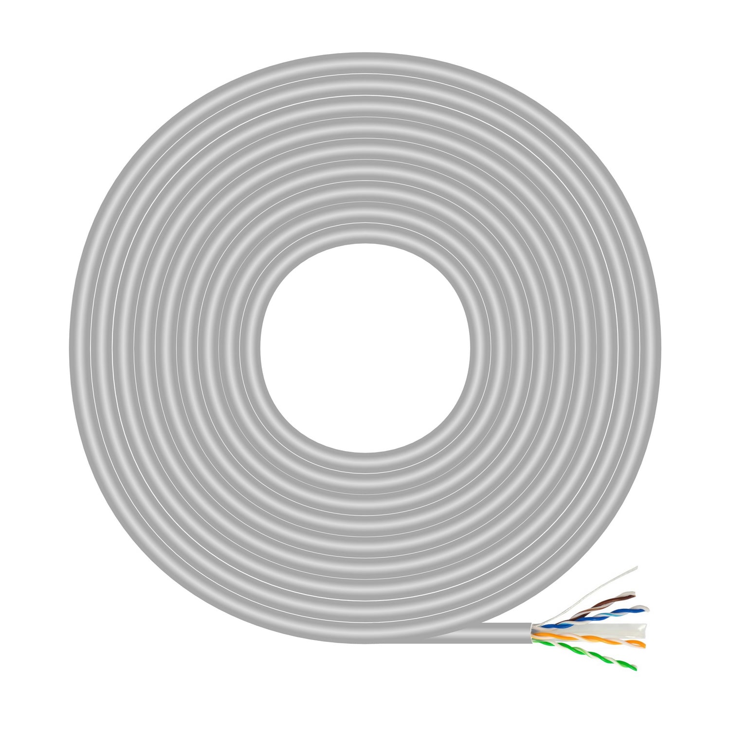 Cable de Red RJ45 Cat.6 UTP Rigido AWG23 CCA (Aleacion), Gris, 500m