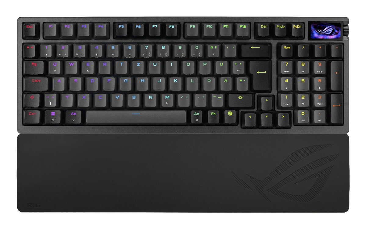 ROG Azoth 96 HE teclado Juego USB + RF Wireless + Bluetooth Negro
