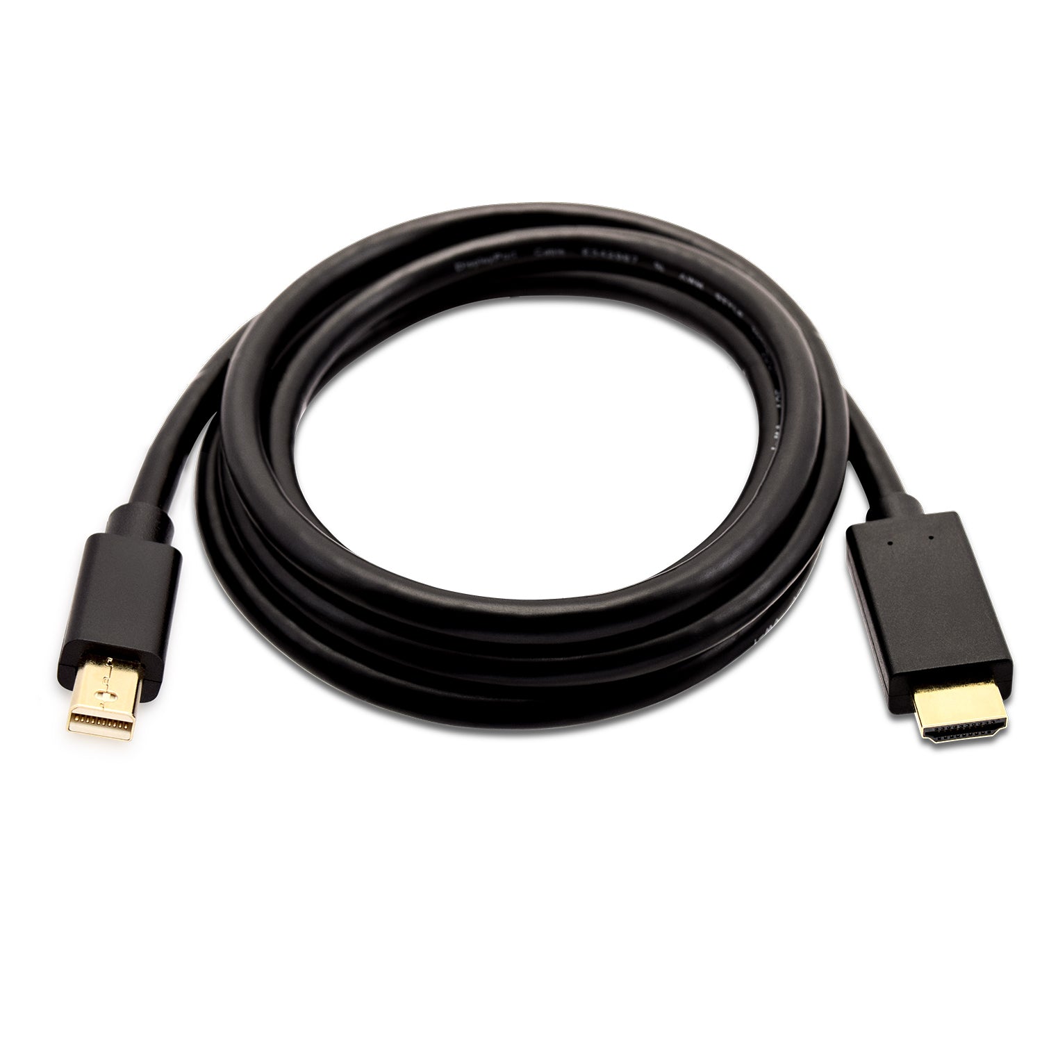 Mini DisplayPort macho a HDMI macho, 2 metros, unidireccional desde DisplayPort color negro, máxima resolución de vídeo de 1080p