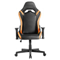 MGC-PRO, Silla Gaming Profesional, Acabado Cuero PU, Reposabrazos 2D y Respaldo Reclinable 135°, Cojines Lumbar y Cervical Soft-Touch, Ruedas XL y Pistón Gas Clase 4, Naranja