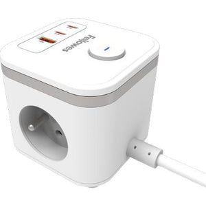 Power Cube 2 m 3 salidas AC Interior Blanco