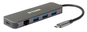 DUB-2334 base para portátil y replicador de puertos Alámbrico USB Tipo C Gris