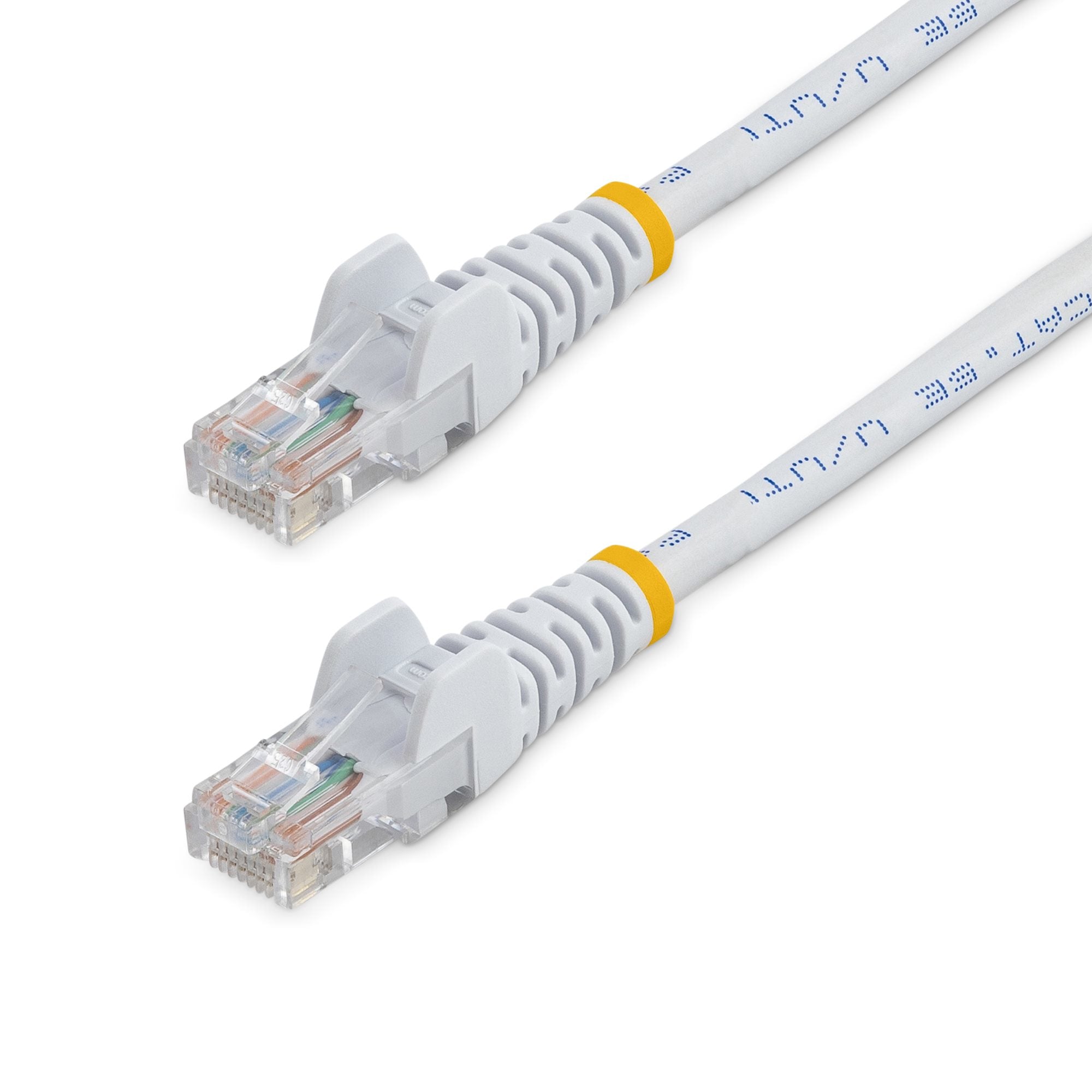 Cable de 1m Blanco de Red Fast Ethernet Cat5e RJ45 sin Enganche - Cable Patch Snagless