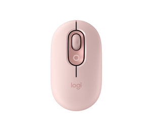 POP Mouse, ratón inalámbrico Bluetooth compacto y portátil con botones programables y clics discretos, tecnología Easy-Switch para alternar hasta 3 dispositivos, portátil, tablet, PC: Rosa