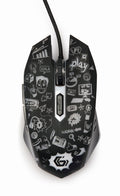 MUS-6B-GRAFIX-01 ratón Oficina mano derecha USB tipo A Óptico 3600 DPI