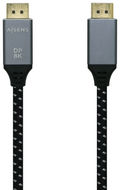 AISENS Cable Displayport V1.4 8k@60hz, DP/M-DP/M, Gris/Negro, 0.5m