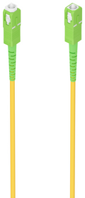 AISENS Cable Fibra Óptica Latiguillo G657A2 3.0 9/125 SMF Simplex CPR DCA LSZH, SC/APC-SC/APC, Amarillo, 2.0m