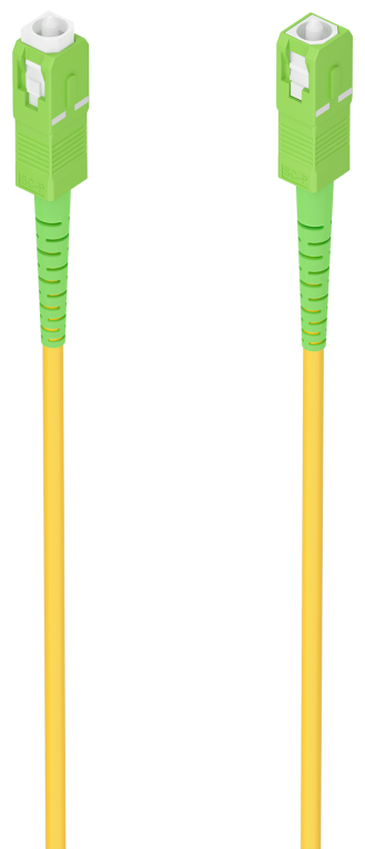 AISENS Cable Fibra Óptica Latiguillo G657A2 3.0 9/125 SMF Simplex CPR DCA LSZH, SC/APC-SC/APC, Amarillo, 2.0m