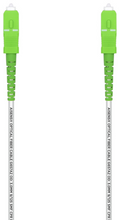 AISENS Cable Fibra Óptica Latiguillo G657A2 3.0 9/125 SMF Simplex CPR DCA LSZH, SC/APC-SC/APC, Blanco, 20 m
