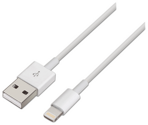 AISENS A102-0035 cable de conector Lightning 1 m Blanco
