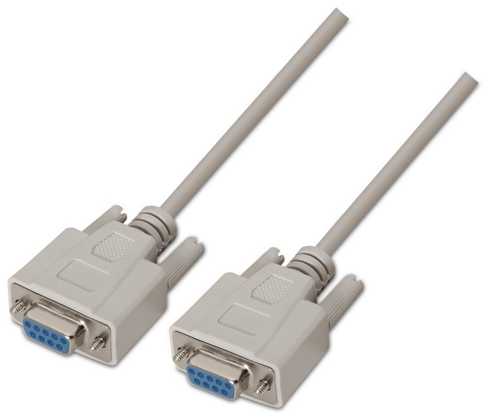 AISENS A112-0066 cable de serie Beige 1,8 m DB9