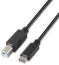 AISENS A107-0054 cable USB USB 2.0 2 m USB C USB B Negro