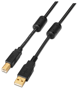 AISENS A101-0010 cable USB USB 2.0 3 m USB A USB B Negro