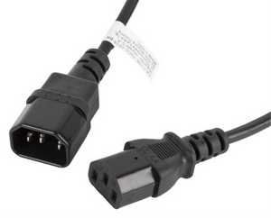 Lanberg CA-C13E-10CC-0018-BK cable de transmisión Negro 1,8 m C13 acoplador C14 acoplador